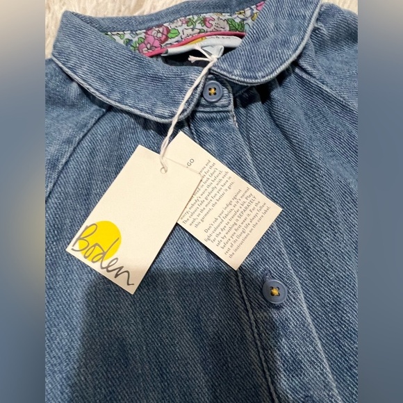 Mini Boden Denim Dress - Size 6-7Years Old - NWT - Picture 1 of 7
